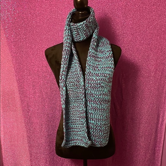 Accessories - Stylish Blue and Purple Knit Scarf